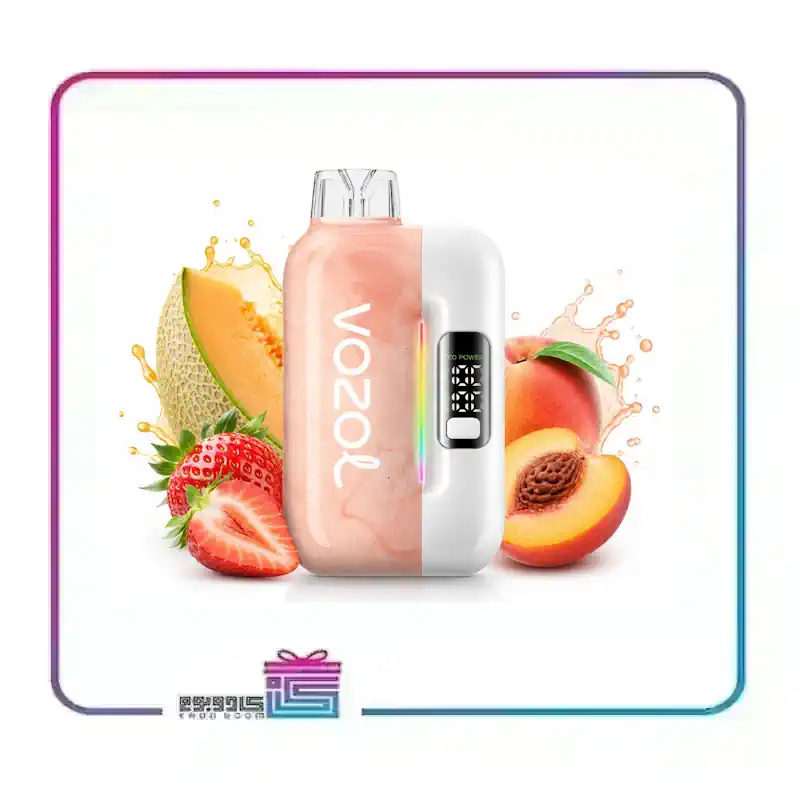 پاد یکبار مصرف وزول طعم توت فرنگی ملون هلو 20 هزار پاف Vozol 20,000 Puff Disposable