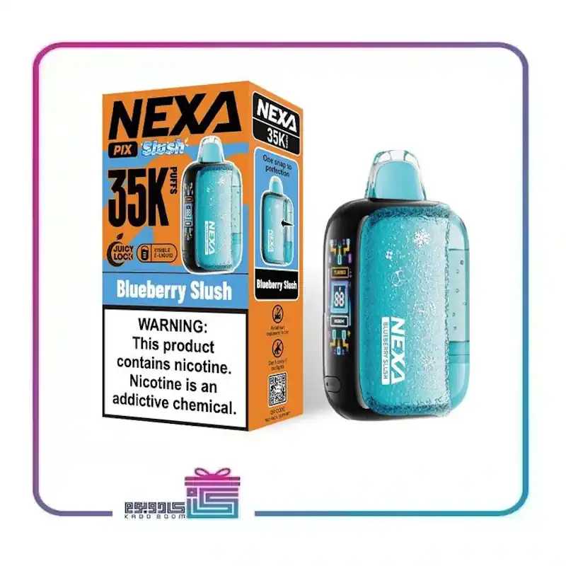 پاد یکبار مصرف نکسا طعم بستنی بلوبری 35 هزار پاف nexa disposable pod 35000 puff